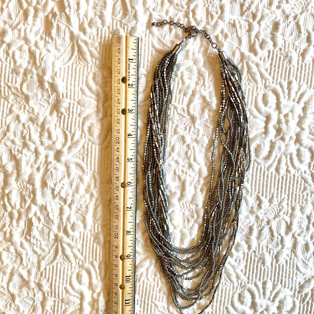 Multi-Strand Silver Necklace - Picture 6 of 9